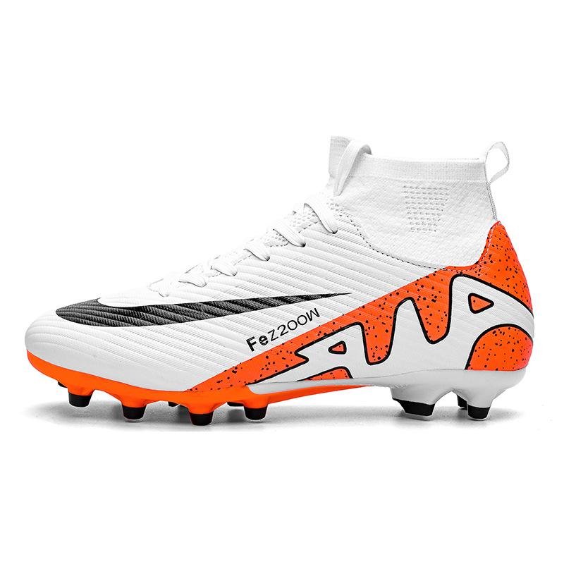 High Top Football Shoes Boys And Girls Teenagers Students Tf Broken Nails Artificial Turf Ag Nails Leather Foot Training Shoes 33