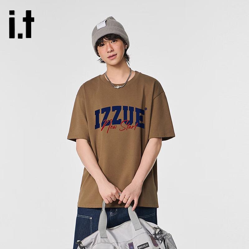 Izzue i.t Cotton Letter Print Round Neck T-Shirt 3XL