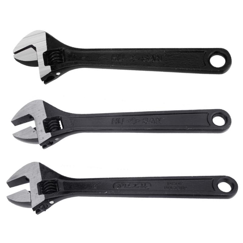 Large Opening Adjustable Spanner Monkey Wrench Adjustable Angle Slide Wrench 8/10/12inch Household Tool