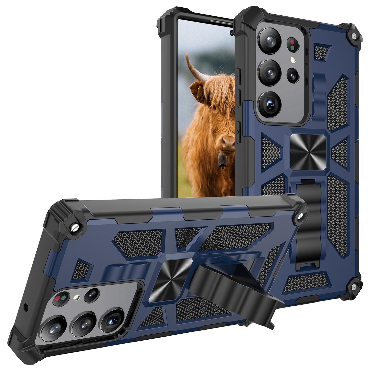 

Протиударний чохол Military Camouflage для Samsung Galaxy S25 Ultra S22 Plus S23 S24 FE A14 A34 A54 A05S A15 A16 Накладка з підставкою Galaxy A34 синій