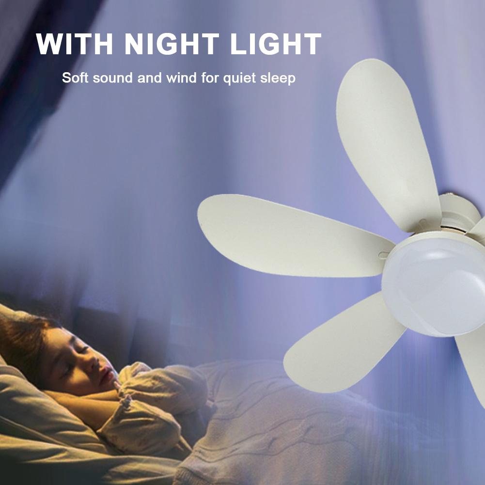 20.4/Inch Ceiling Fan 40W Remote Control Lighting LED Lamp Ceiling Fan E27 Base Smart Silent Ceiling Fan for Bedroom Living Room