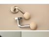 Antique Travertine Door Handle Set: Magnetic Silent Lock for Modern Interior Doors