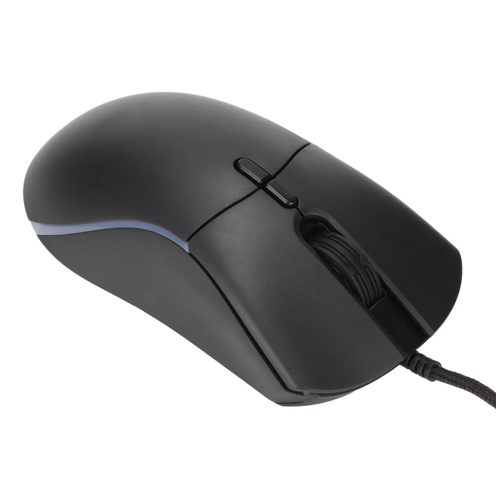 RGB Mouse 13 Lighting Modes 6 Level DPI Free Weight Design Black Ergonomic Gaming Mouse for Computer for Gaming