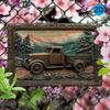 2d Flat 30*20cm, Vintage Truck Wooden Wall Art, Wooden Sign for Living Room, Dining, Bedroom Decor and Easy Install, Durable.