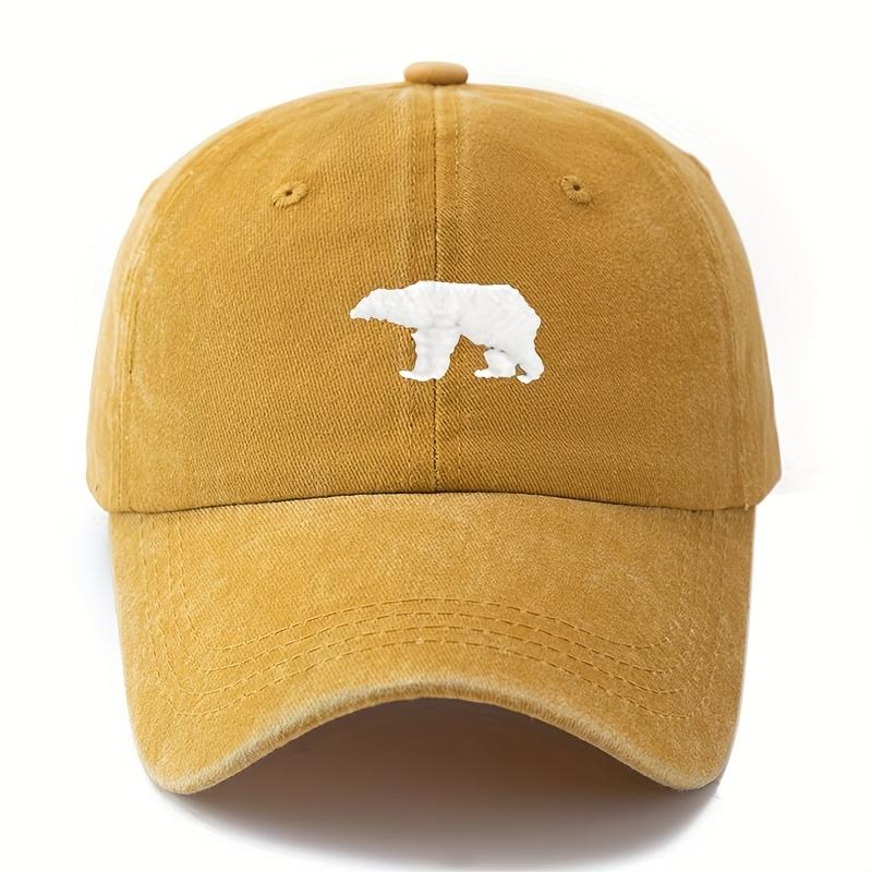 

Polar Bear Pattern Baseball Hat for Men and Women Outdoor Sunscreen, Vacation, Camping, Party, Truck Driver Hat Adjustable жёлтый