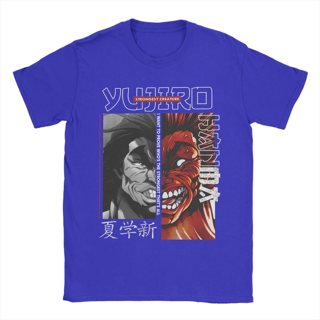 Men Yujiro Hanma The Strongest Creature Baki T Shirt  Cotton Clothes Funny Short Sleeve Crew Neck Tee Shirt Gift Idea TShirts