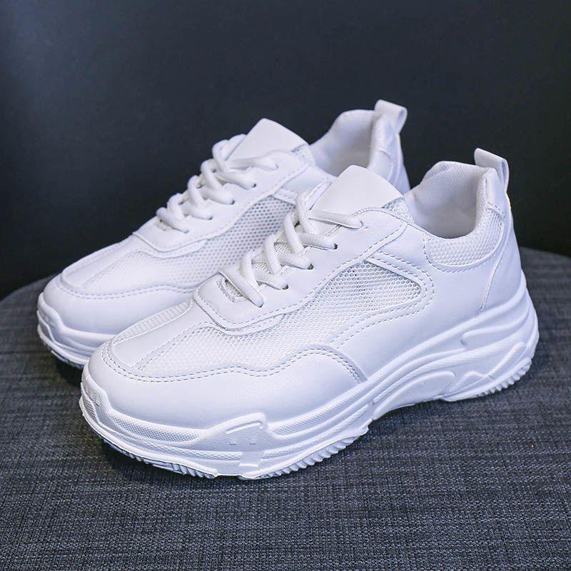 

Увеличивающие рост стельки для папы, женская обувь, новые осенние универсальные спортивные туфли на платформе Tide, белые туфли 40