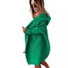 2025 Purple Batwing Knit Hoodie - Women's Loose-Fit Temperament Commuter Sweater Coat