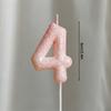 Pink Crown Candle Birthday 0-9 Number Cake Decoration Digital Candles Dessert Insert Decor Party Anniversary Day Cake Decor