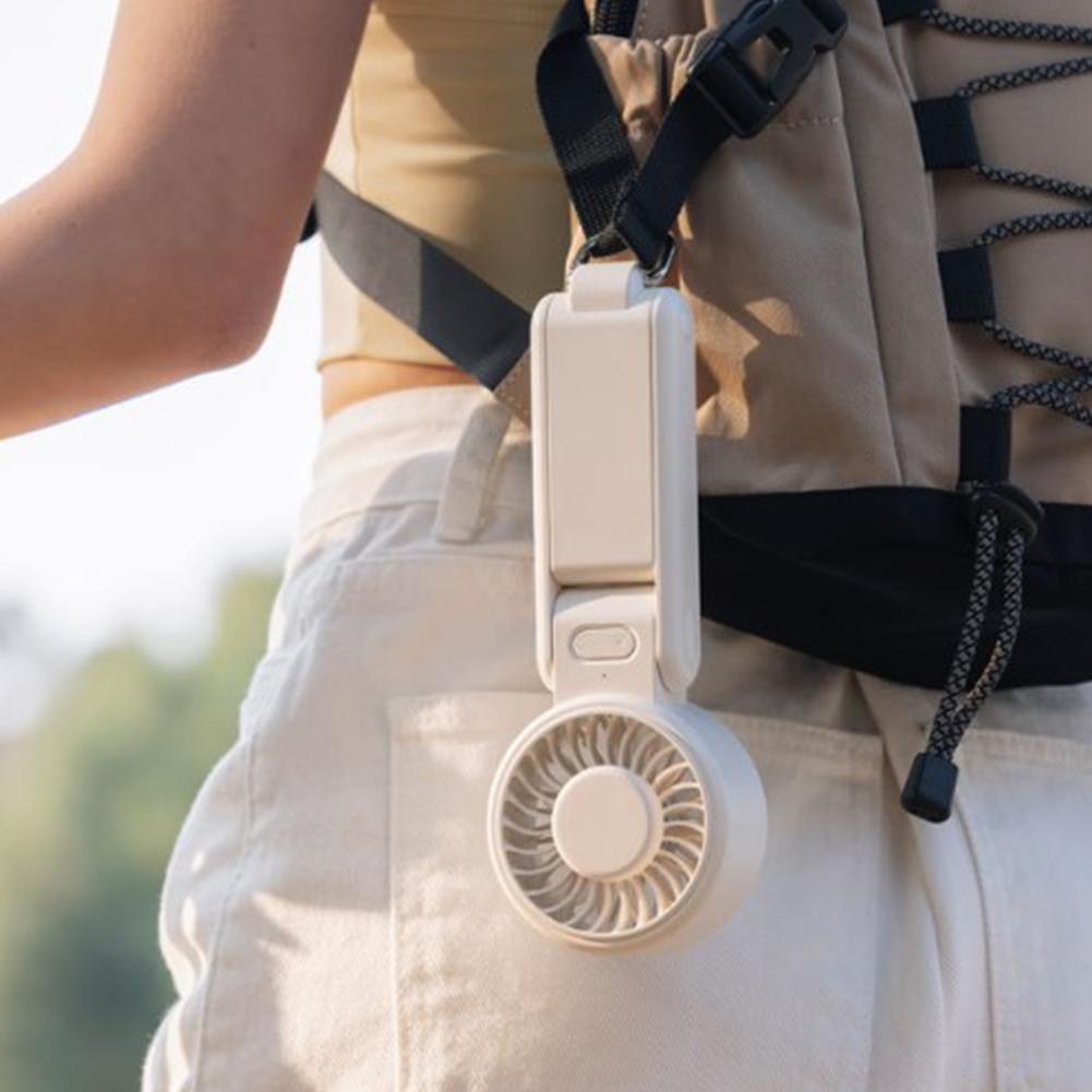 Portable Handheld Fan with Dual Folding Feature Low Noise Operation and Adjustable Speeds for Convenient Use Anywhere