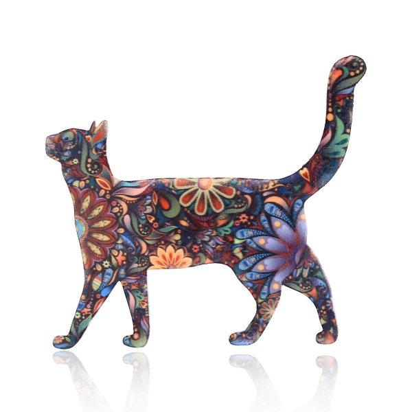 

Acrylic Printing Animal Brooch Lovely Dog Cat Bird Horse Elephant Butterfly Badges Pin Collar Pins Women Men Jewelry Best Gift