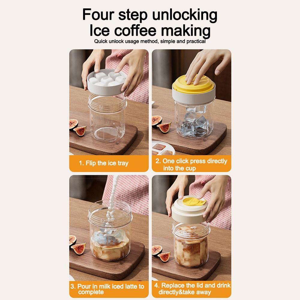 Multifunctional Large Capacity Ice Cube Tray Press Easy Demoulding Portable Ice Making Storage Cup Ice Maker