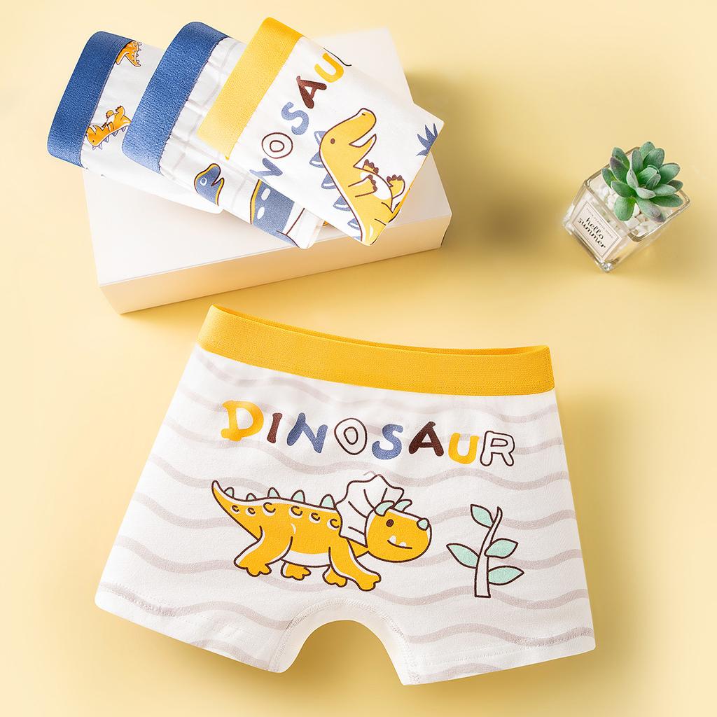4 PCS Kids Boxer Underwear Cotton Cute Cartoon Vehicle Children Shorts Underpants Soft Boy Panties 3-12 Years Old
