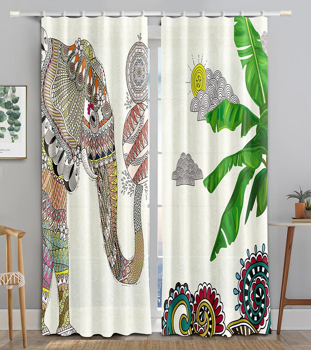 

Шторы из мультяшной ткани для домашнего декора, оконные занавески, шторы, занавески, бабочка, пчела, экзотика, сад, ботаника, дети, детская, Li 100W160H(CM)40x63in&Grommet Top