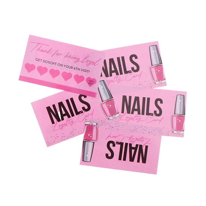Carte de vizită pentru unghii 10/50 buc. Apăsați pe unghii. Carte de fidelitate pentru unghii. Cartelă de reducere pentru unghii. Accesorii pentru unghii. Instrumente.
