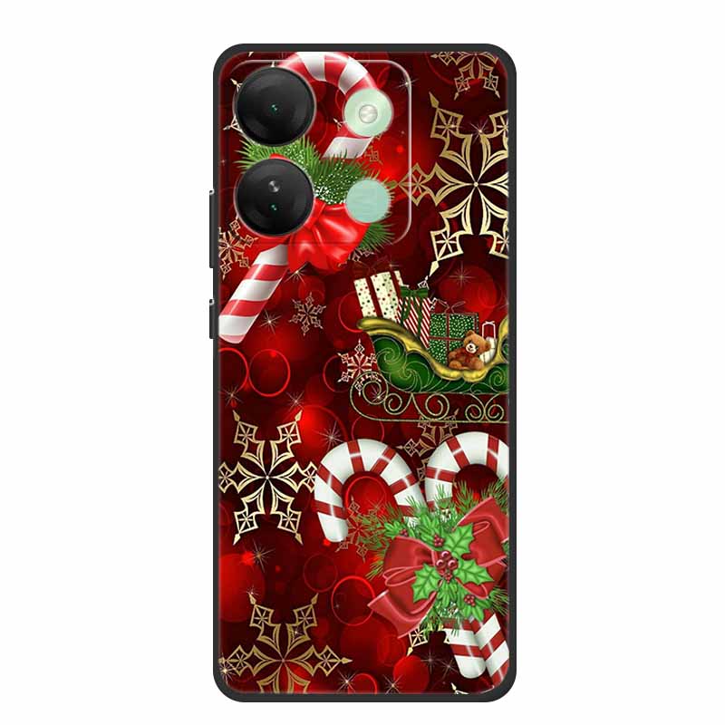 For Infinix Smart 7 HD Christmas Soft Case Silicone TPU Back Cover Phone Cases For Infinix Smart7 Plus X6516 Xmas New Etui Shell