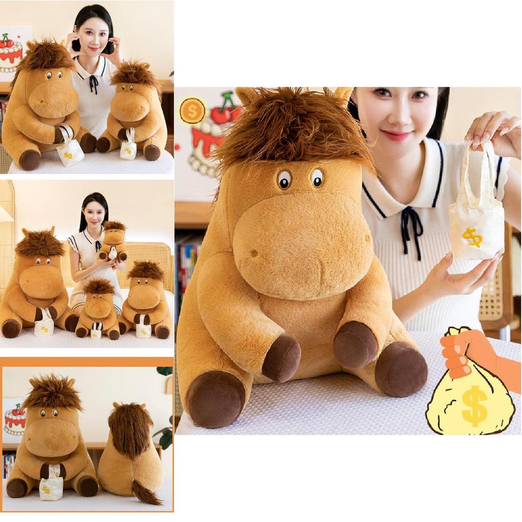 Adorable Plush Toy Horse Farm Animal Stuffed Animal Mascot For Kids Gifts