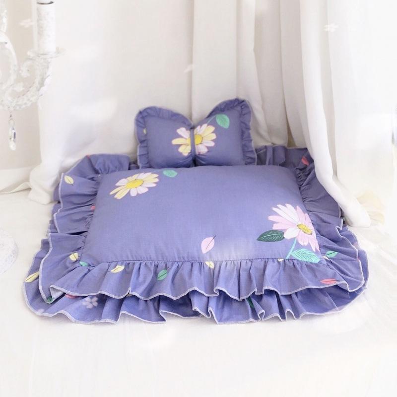 Cama para Gatos Cama para Perros pequeños, Linda Cama para Mascotas de Princesa Cama para Perros y Gatos de Encaje con Almohada con Funda Lavable extraíble, para Gatos y Perros