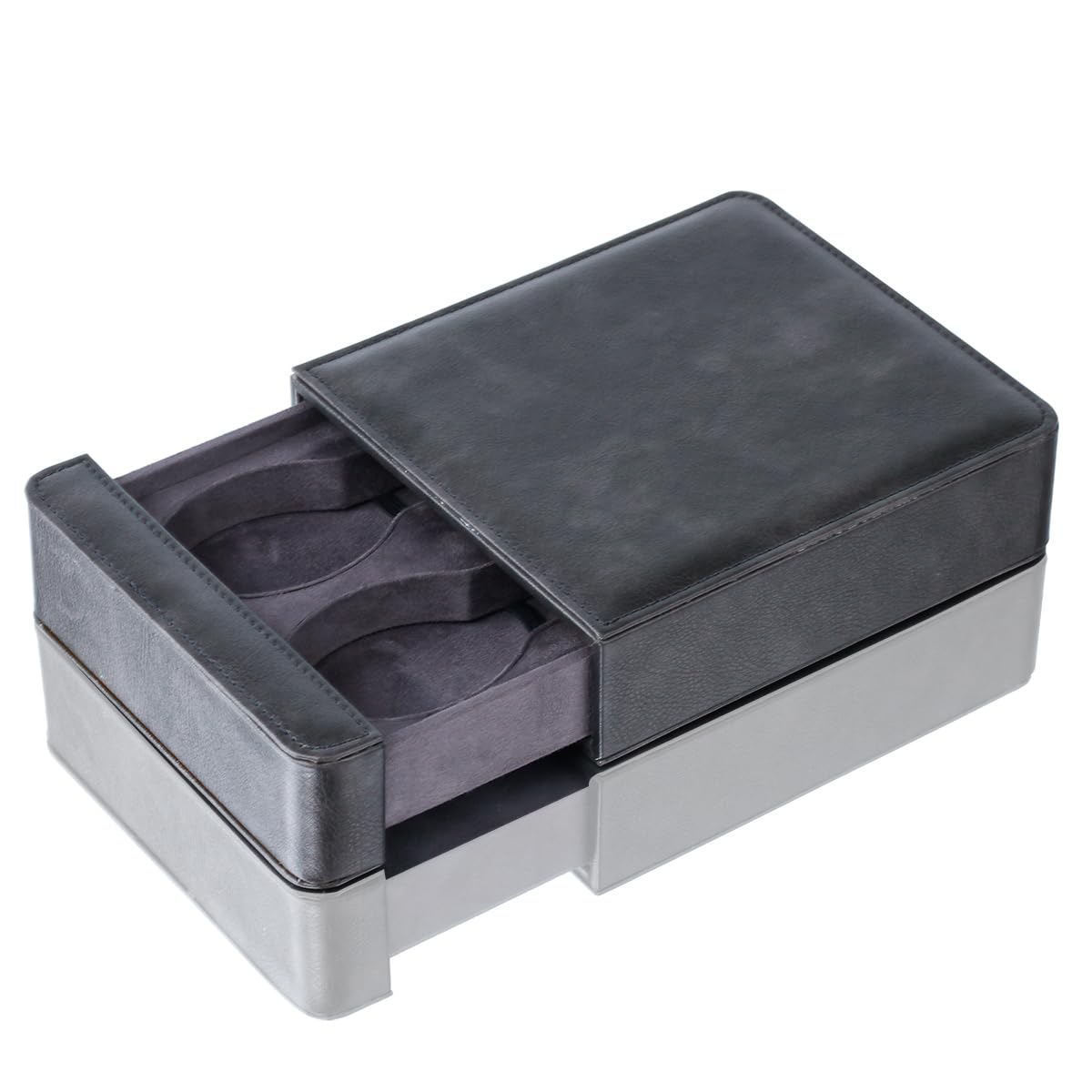 

Baskiss Премиальный ПУ Футляр для часов с Коллекцией для хранения часов Часы Серый Ящик, Коробка, Футляр, Дисплей, (2 Часов) [Использовал]