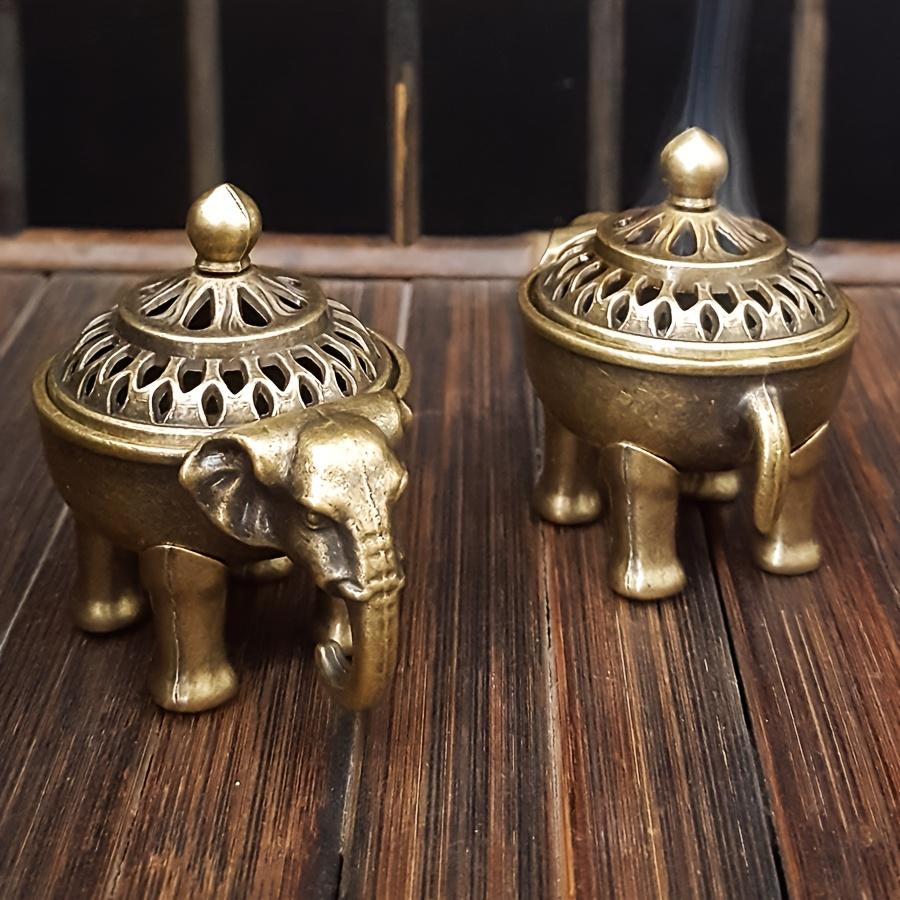 1 Stück Mini Elefant Räuchergefäß, Kreatives Schreibtischornament Heimdekoration (Ohne Weihrauch)