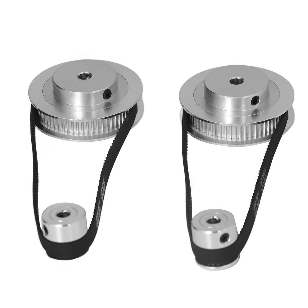 Timing Pulley Set 20 Teeth 60 Teeth Aluminum Synchronous Wheel with 280mm Length 6mm Width Timing Belt for 3D Printer