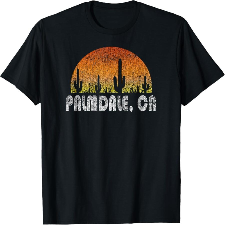 Retro Palmdale California Desert Sunset T-Shirt T-Shirt XXXXXL чёрный