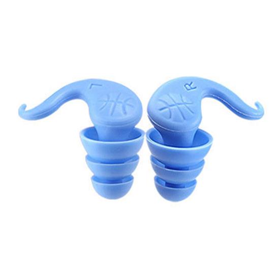 

1 пара беруш для плавания, водонепроницаемые силиконовые моющиеся многоразовые беруши для шумоподавления, учебы, сна, купания, серфинга, водного спорта, беруши синий