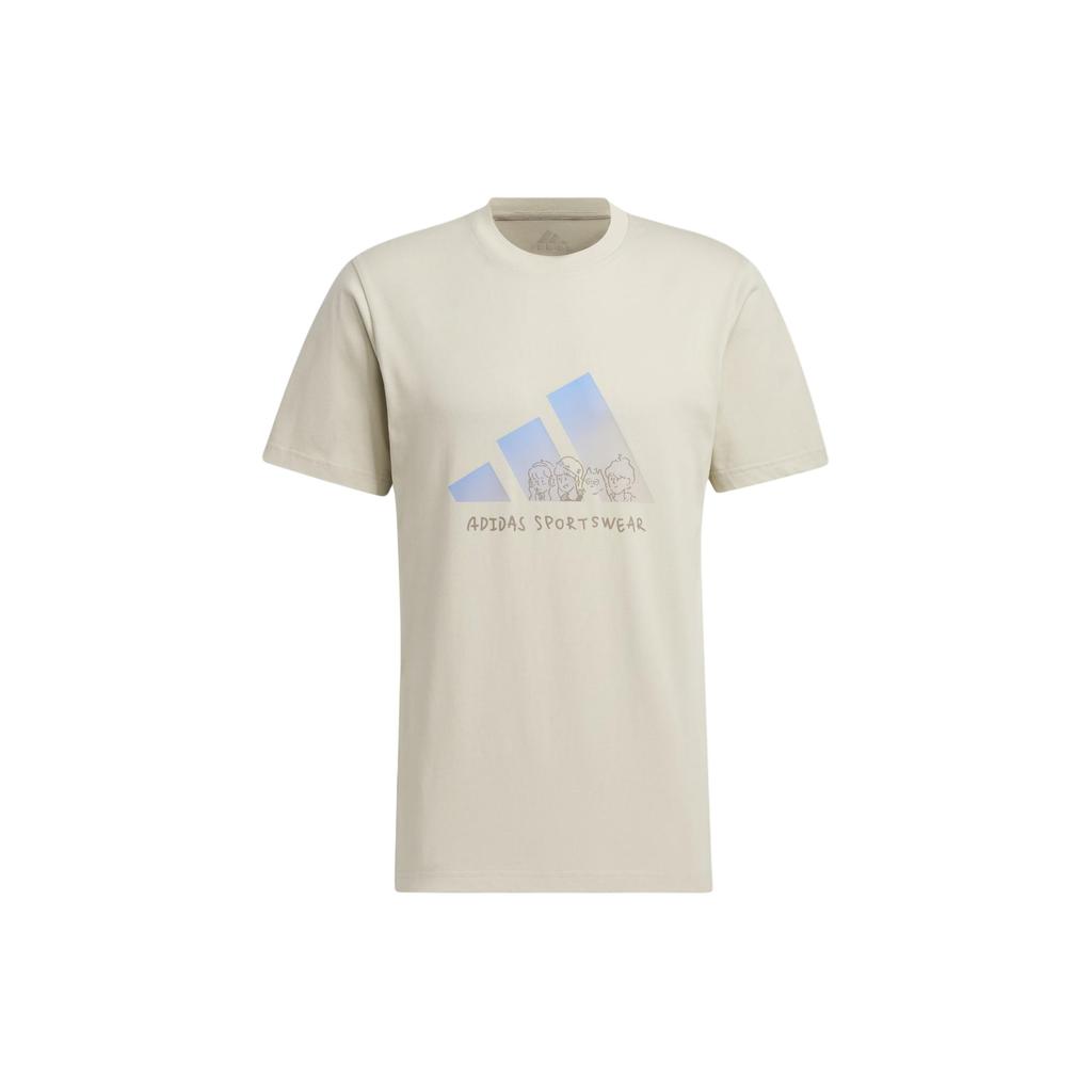 New Adidas Graphic T Shirt Asia Sizing 'White Blue' JP4585