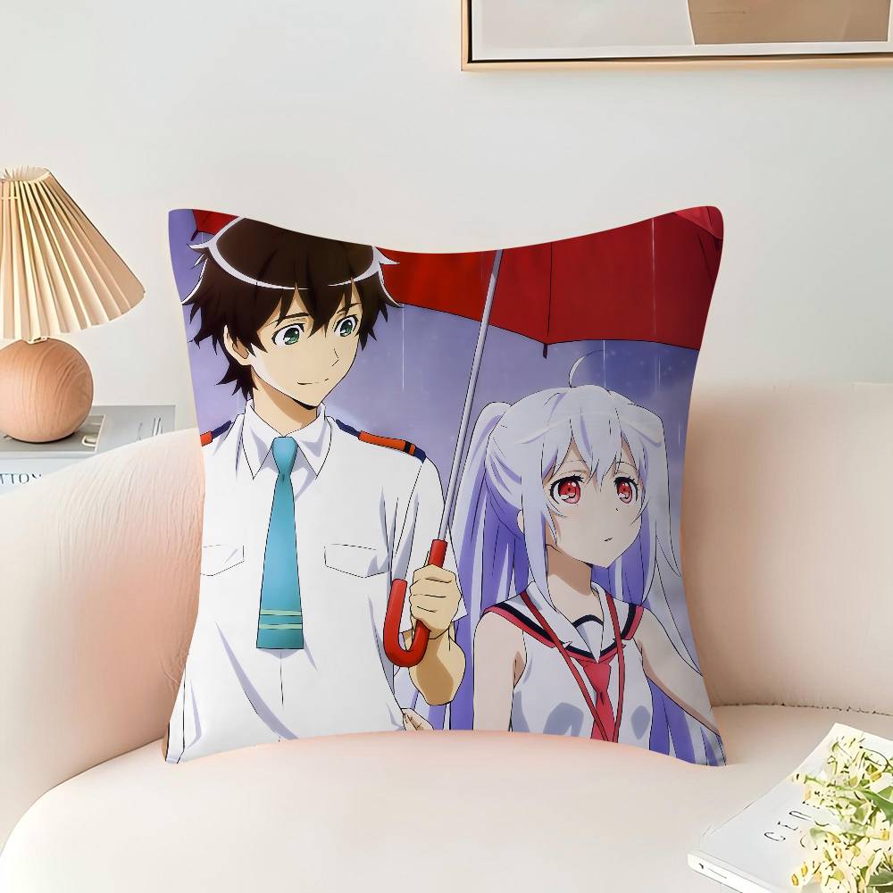 Anime P-Plastic Memories Pillow Cushion Cover Pillowcase Living Room Sofa Home Decor Customized