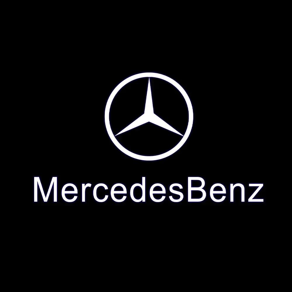 C200 E200 New 2025 For Mercedes Benz 2X Car Door Sign Welcome Light LED Projection Light For Mercedes Benz AMG GLC GLA GLE GLS G