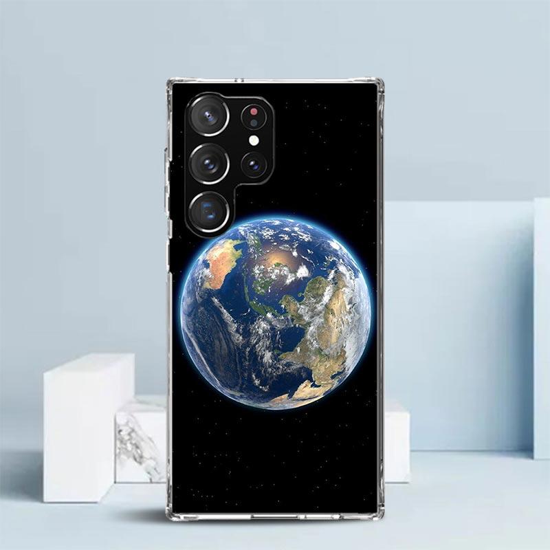 

Earth Stars Space Soft Cover for Samsung Galaxy S25 Edge S26 S24 S23 Ultra Phone Case S22 S21 Plus S20 FE Print Pattern Shell Ga Samsung S23 Ultra