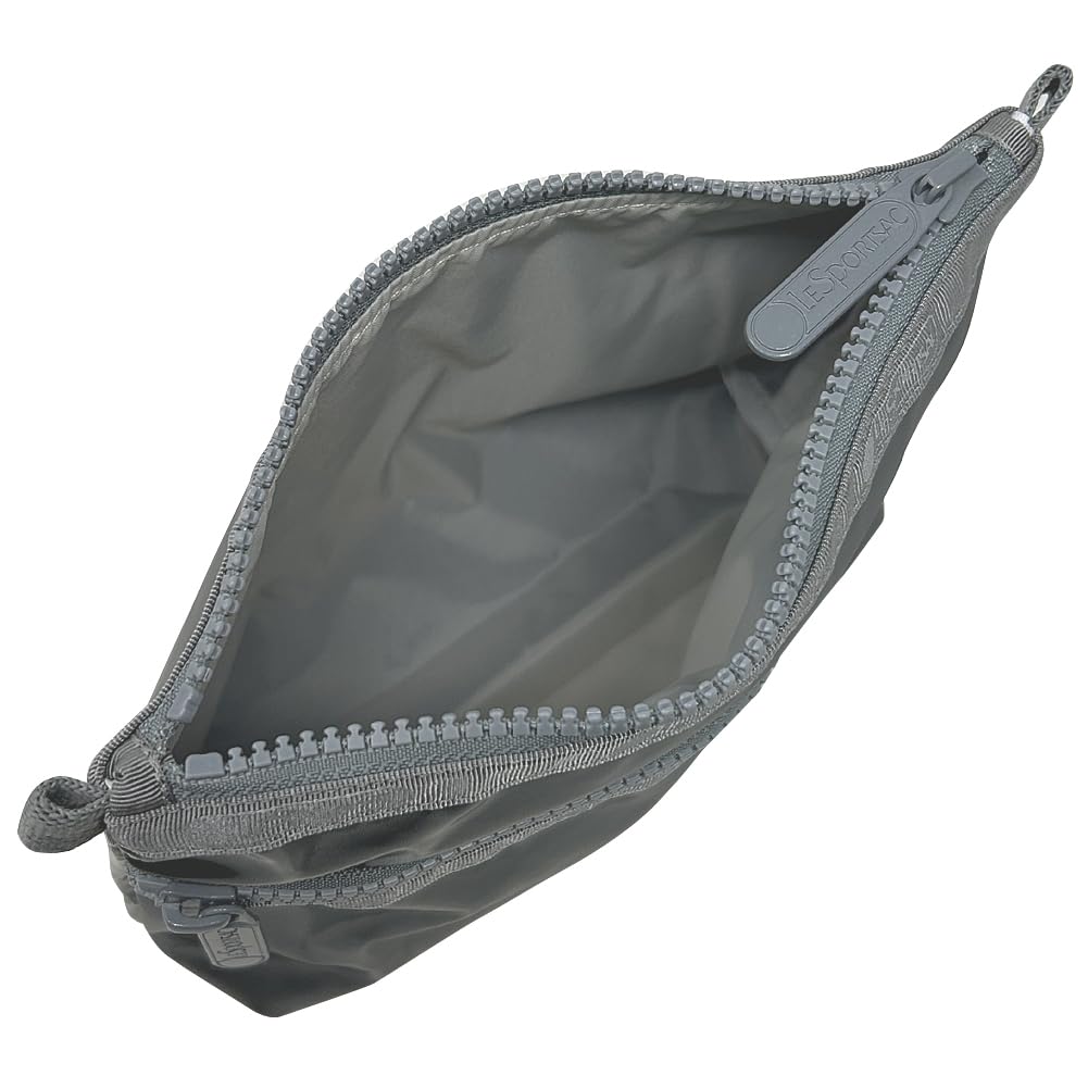 LeSportsac Women's Cosmetic Clutch Pouch 7105 (GUNMETAL GRAY SHINE) [Used]