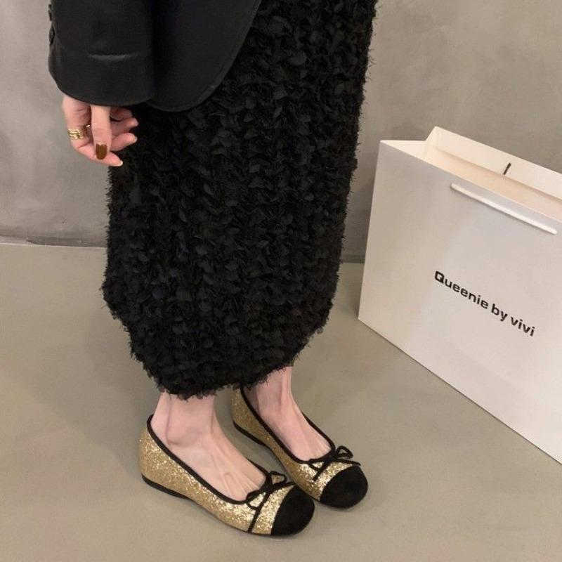 Women Korean Shoes Female Footwear Platform Mixed Colors Bow-Knot Slip-on Increas Height Low Heels Square Toe Shallow Mout