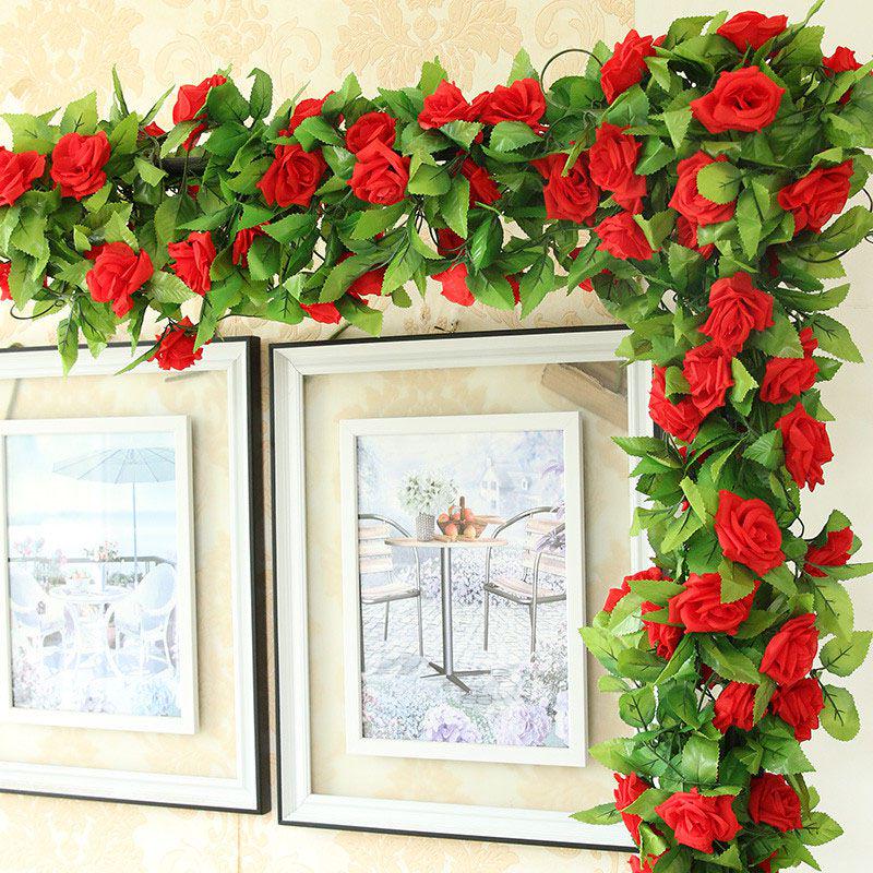 Künstliche Rose Flower Decor Girlande Efeu Rebe Hängen Hochzeit Home Fake Silk Künstliche Rose Flower Decor Girlande Efeu Rebe Hängen Hochzeit Home Fake Silk