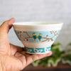 Waza No Kura Kutani Ware Sendan Rice Bowl with Small Bird Design, Stylish Japanese Tableware, Perfect As a Gift for a 60th Birthday