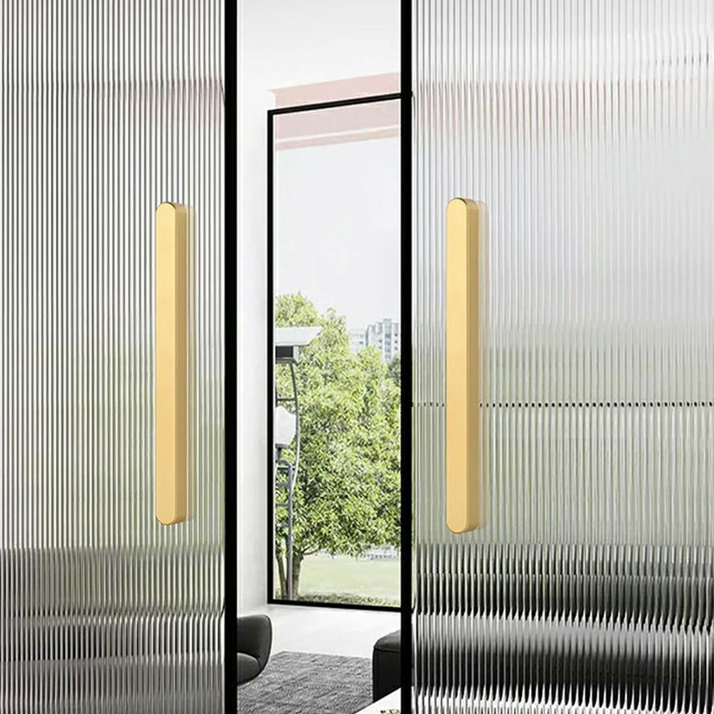 TOPNIKE Adhesive Ultra Slim Glass Sliding Door Handle for Balcony Shower Room Pull Push Door