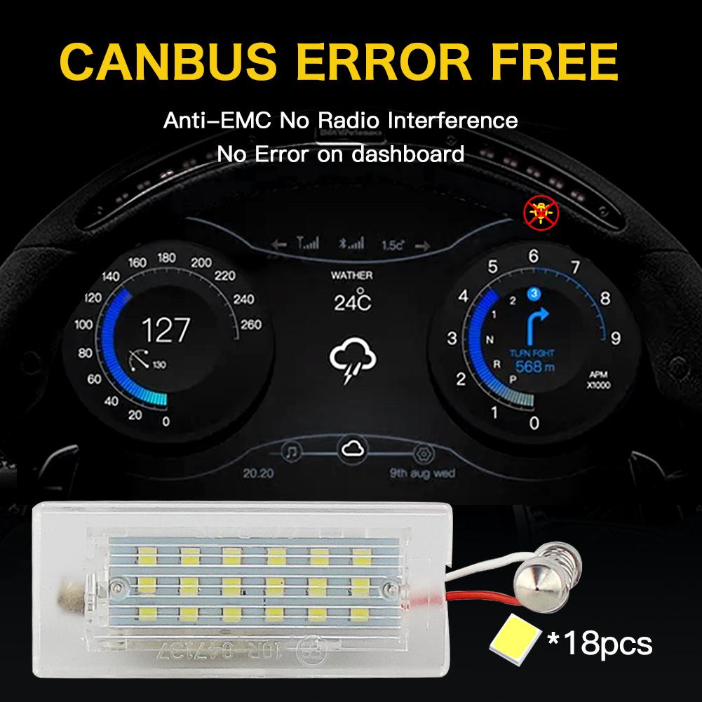 2PCS For BMW E53 X5 1999-2003 E83 X3 2004-2009 Led License Number Plate Lights Canbus Error Free White Tail Lamps