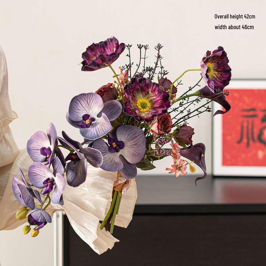 Spring Festival Red Fruit Faux Flower Arrangement for New Year, Wedding, Living Room, or Dining Table Décor