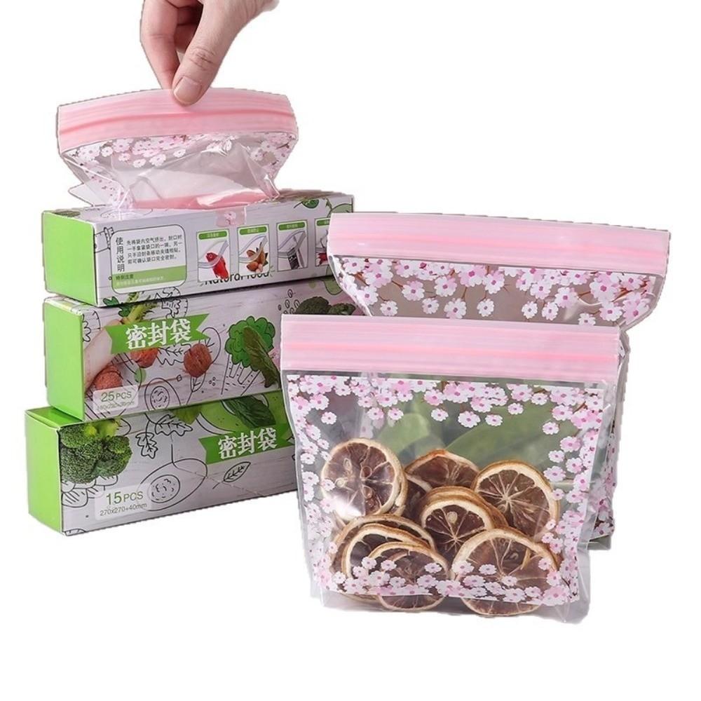 Self-Sealing Design Sealed Storage Bag Food Grade Thickened Plastic Bag  For Refrigerator