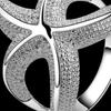Kvinner Party smykker Gave Rhinestone Starfish Band Ring