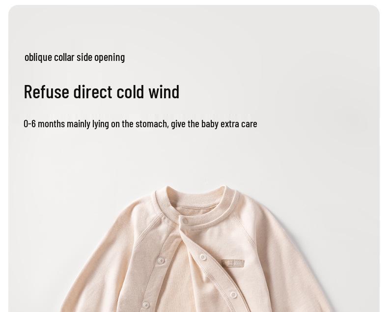 Unisex Pure Cotton Baby Long Sleeve Bodysuit for Spring & Autumn Outdoor Play