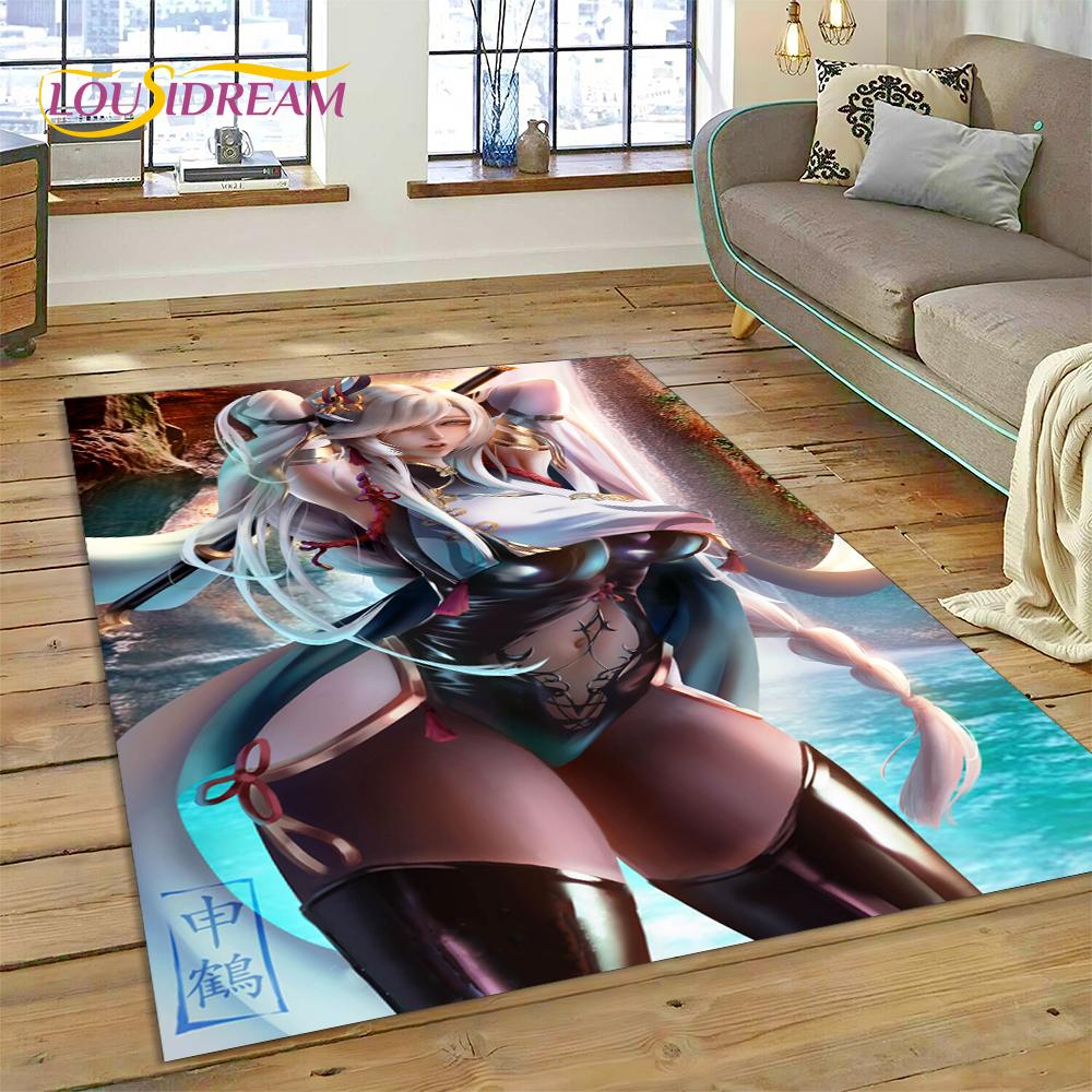 3D Anime Postać z Gry Seksowna Koronka Dziewczyny Kreskówkowy Dywanik Dywan do Domu Salon Sypialnia Sofa Wycieraczka Dekoracja, Dywan Obszarowy Mata Antypoślizgowa