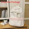 Anime Girl Double Shoulder Backpack For School With Nylon Material And Dot Pattern