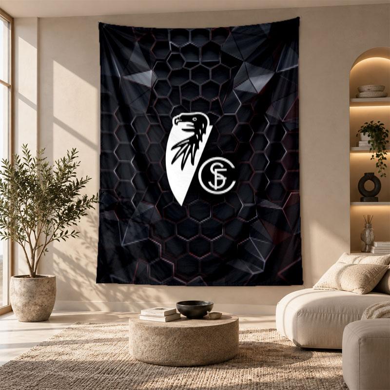 Decorative Tapestry,SC Freiburg FC Printed Wall Art, Lightweight Wall Hanging For Bedroom Background
