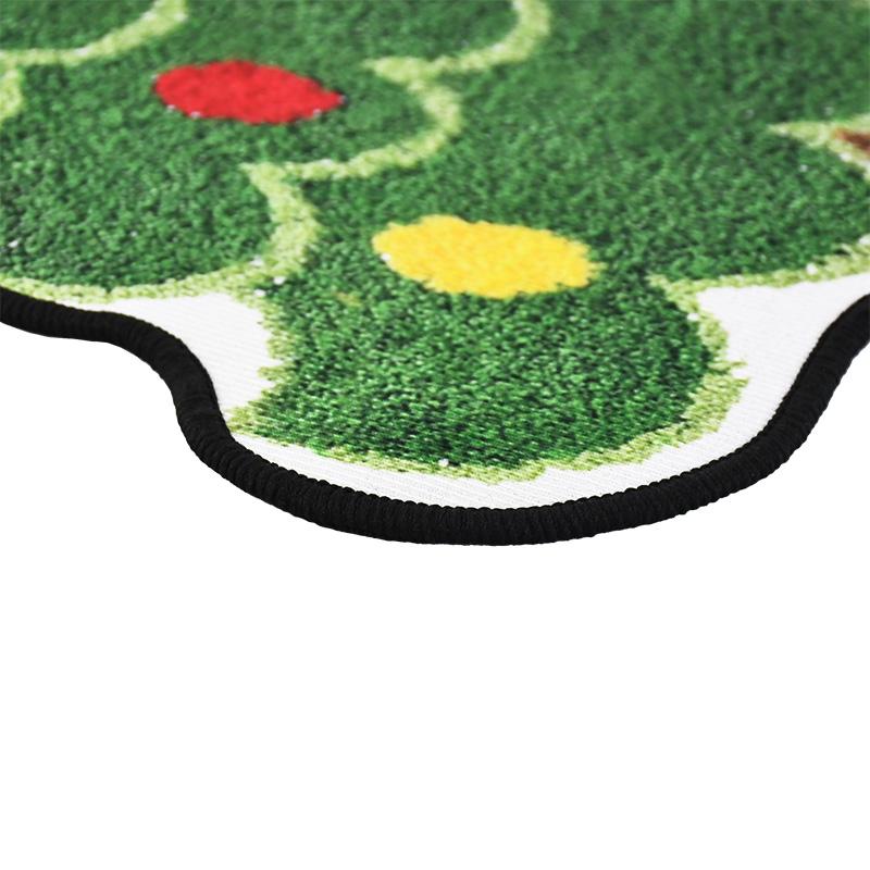 Christmas Tree Shape Floor Mat Anti Slip Entrance Door Bedroom Bath Toilet Mat Carpet 2025 New Year Gift Navidad Home Decoration