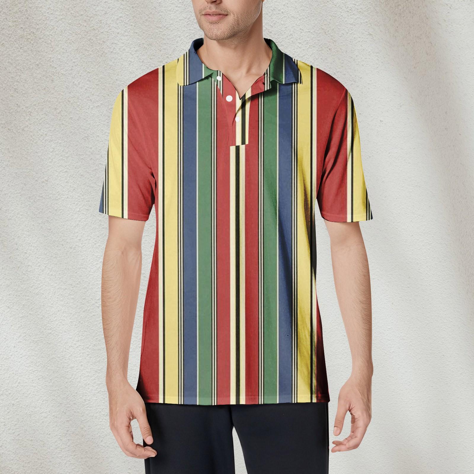 

Мужская рубашка с коротким рукавом и полосатым принтом из мягкого хлопкового воротника, влагоотводящая рубашка XXXL