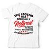 T-shirt Unisex RetireUnisext La Leggenda è Ufficialmente Andata in Pensione Unisex 2026 Divertente Umorismo