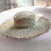 New Fashion Women Sun Hat Breathable Straw Visor Hats Casual Summer Wide Brim Beach Hat Unisex Jazz Straw Hat Outdoor