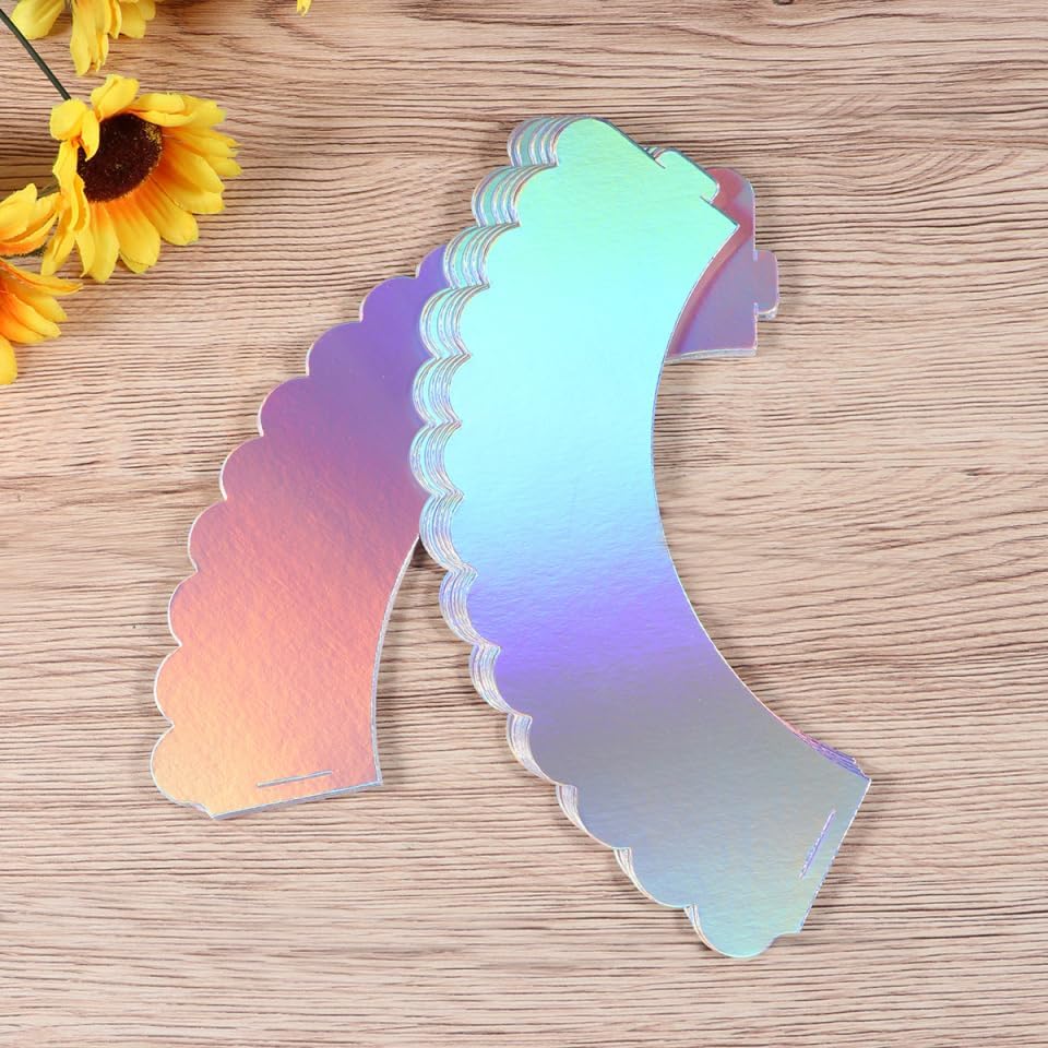 48 Pcs Rainbow Cupcake Liners Cupcake Wrappers Holders Muffin Liners Baking Cups Papers Baking Cups for Wedding Birthday Party Decoration
