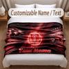 Hull KR bedruckte Flanelldecke mit individuellem Namenstext, weiche warme Überwurfdecke für Schlafzimmer, Weihnachtsgeschenk